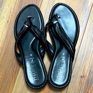 Italian Shoemakers Slip-on Low Wedge Sandals